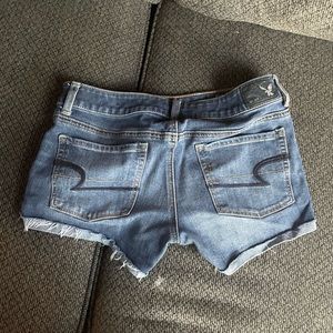 Blue jeans shorts low rise